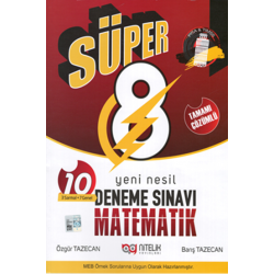 YENİ NESİL SÜPER MATEMATİK TAMAMI ÇÖZÜMLÜ 10 DENEME SINAVI