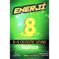 8. Sınıf İngilizce Enerji 8 Artı 8 Deneme Sınavı Palme Yayınevi