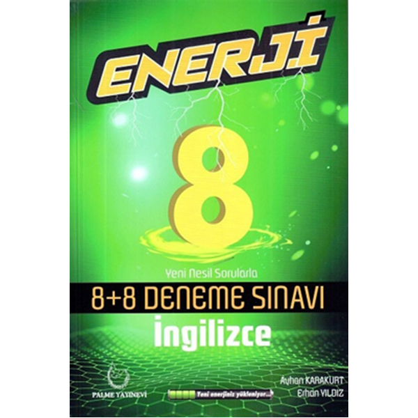 8. Sınıf İngilizce Enerji 8 Artı 8 Deneme Sınavı Palme Yayınevi