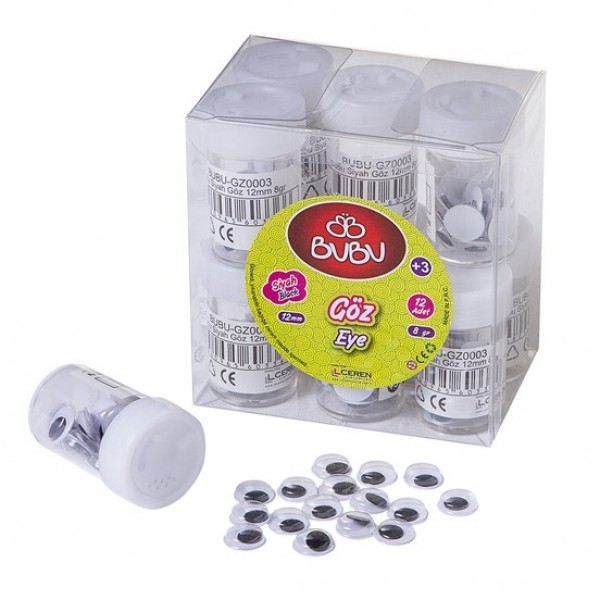 Bubu Siyah Göz 12Mm 8Gr
