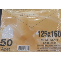 Zarfsan 90 Gr. 125x160 Kraft Kare Zarf 50 Li