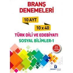 Başarıyorum Yayınları AYT Türk Dili ve Edebiyatı Sosyal Bilimler 1 Branş Denemeleri