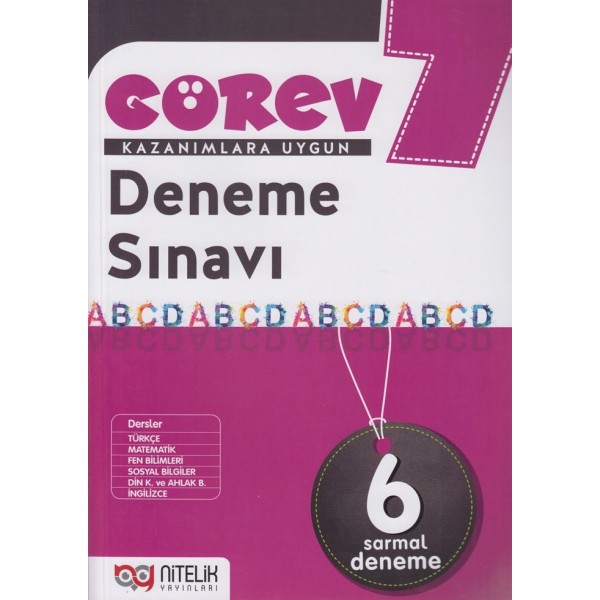 Nitelik 7.Sınıf Tüm Dersler Görev 6 Sarmal Deneme 2020