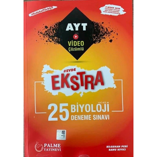 Evde Ekstra AYT 25 Biyoloji Deneme Sınavı