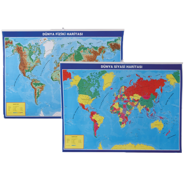 Gülpaş Dünya Fiziki Siyasi Harita 70 X 100