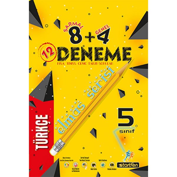 5. Sınıf Türkçe 8 + 4 Elmas Serisi Deneme Startfen Yayınları