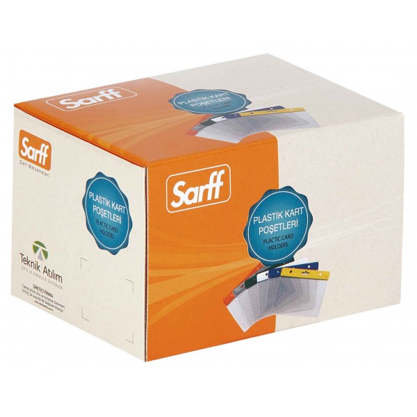 SARFF  KART POŞETİ YATAY ŞEFFAF 100 LÜ