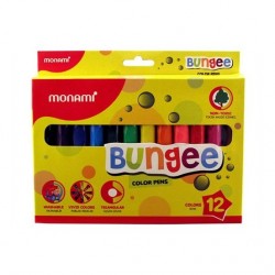 Monami Bungee Keçeli Kalem-12'Li Yıkanabilir
