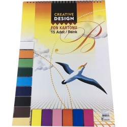 Keskin Color 25x35 cm 15 Renk Spiralli Fon Kartonu