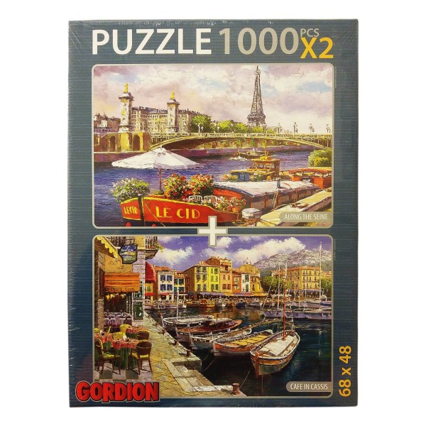 Gordion Games Cafe In Classis - Along The Seine 2 x 1000 Puzzle NET FİYAT