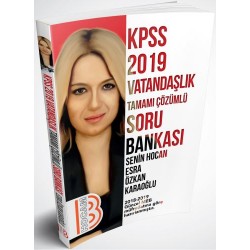Benim Hocam Yayınları 2019 KPSS Vatandaşlık Tamamı Çözümlü Soru Bankası
