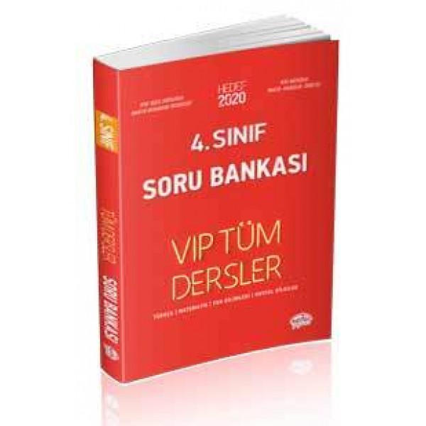 EDİTÖR 4.SINIF VIP TÜM DERSLER SORU BANKASI KIRMIZI KİTAP