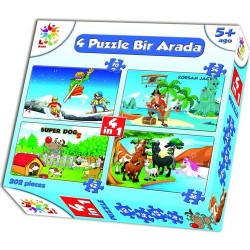 Laço Kids Eğitim Serisi Erkek 4 In 1 202 Parça Puzzle  NET FİYAT