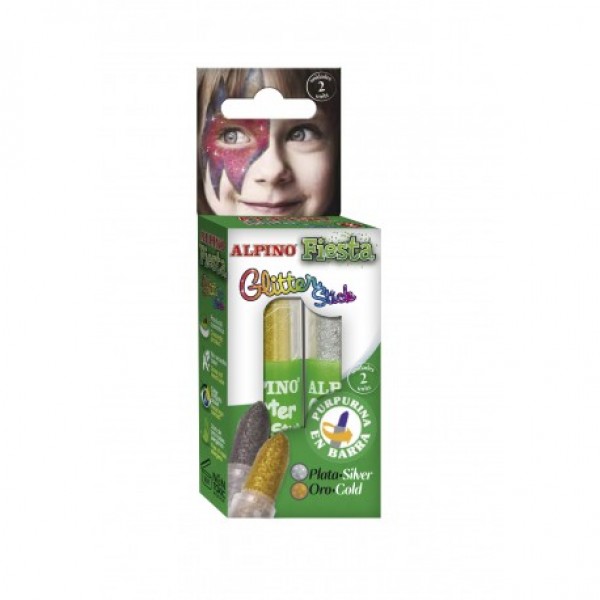 Alpino Fiesta Glitter 2 Li Yüz Boyası (Stick)