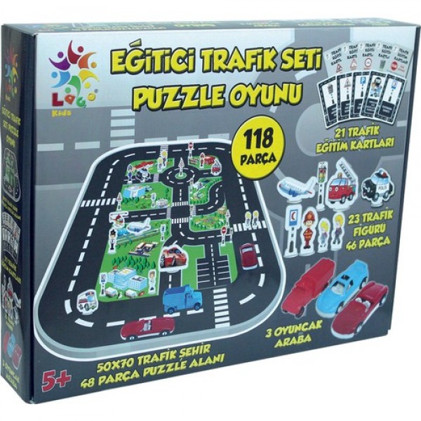 Laço Puzzle Anaokul Erkek 4 Lü 56 Parça Puzzle  NET FİYAT