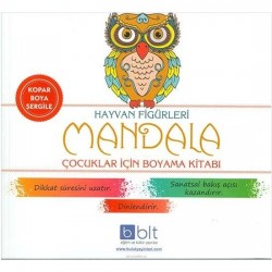 Hayvan Figürleri Çocuklar İçin Mandala Boyama