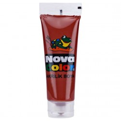 Nova Color Nc-261 Akrilik Boya Plastik Tüpte 75 gr Kahve