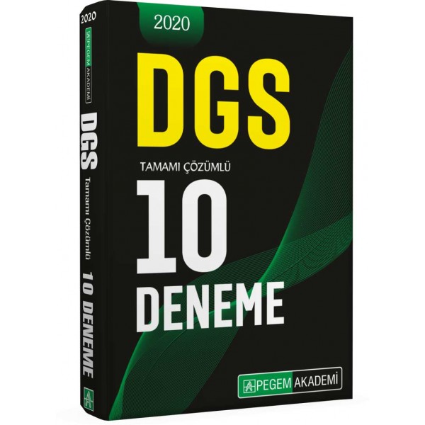 PEGEM 2020 DGS Tamamız Çözümlü 10 Deneme