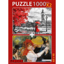 Gordion Street Of London & Dance At Bougival 2X1000 Parça Puzzle Takım NET FİYAT