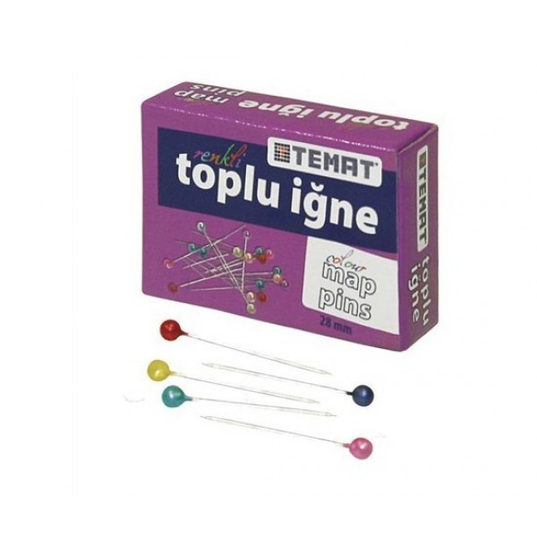 Temat  Toplu İğne Renkli 28 mm