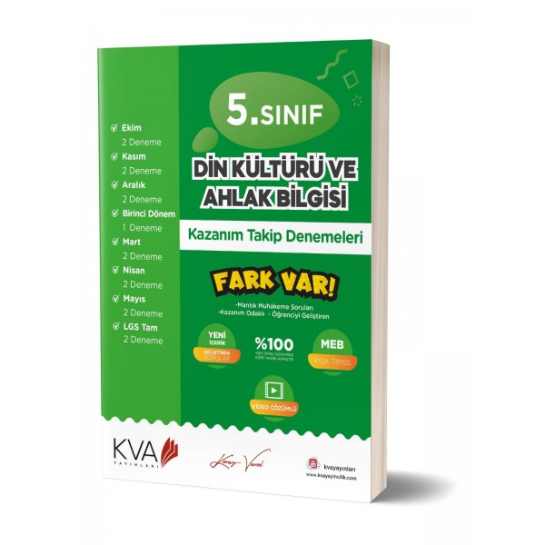 Kva Yayınları 5. Sınıf Din Kültürü Kazanım Takip Denemeleri