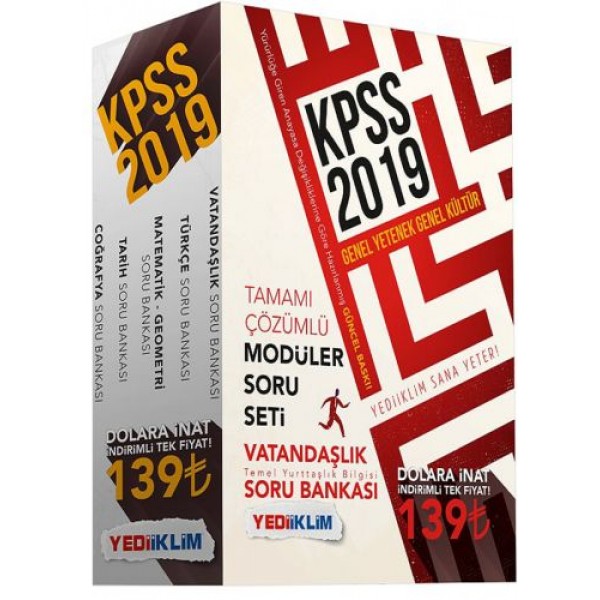 Yediiklim Yayınları 2019 KPSS GENEL YETENEK-GENEL KÜLTÜR SORU BANKASI MODÜLER SET Yediiklim Yayınları 2019 KPSS GENEL YETENEK-GENEL KÜLTÜR SORU BANKASI MODÜLER SET