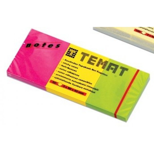 TEMAT 10770 YAPIŞKANLI NOT KAĞIDI 50X40 KARŞ.RENK 