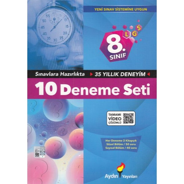 8. Sınıf LGS 10 Deneme Seti Aydın Yayınları