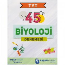 TYT Biyoloji 45 Denemesi Başarıyorum Yayınları