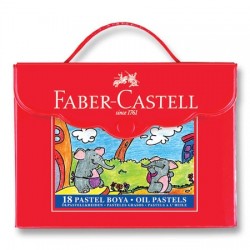 FABER PASTEL BOYA PLASTİK ÇANTALI 18 RENK 125118 