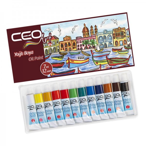 CEO ART YAĞLI BOYA 12 RENK 7 ML.