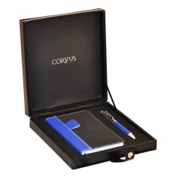 CV 32 B Corvus Tükenmez Kalem ve Defter Mavi İkili Hediye Seti