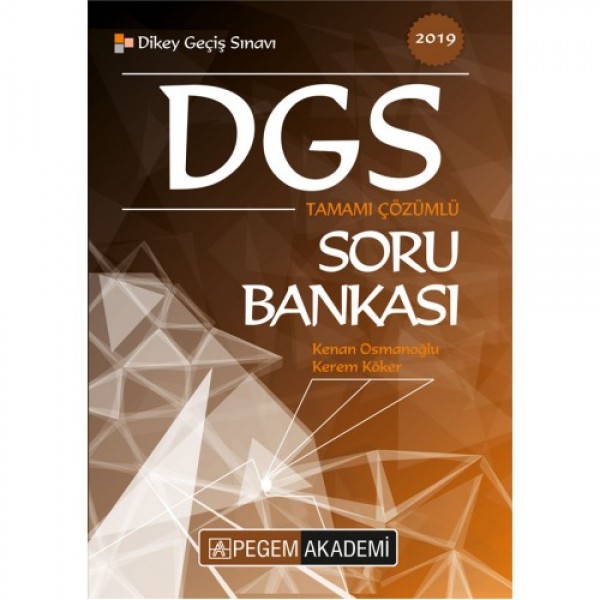 2019 DGS Tamamı Çözümlü Soru Bankası Pegem Yayınları