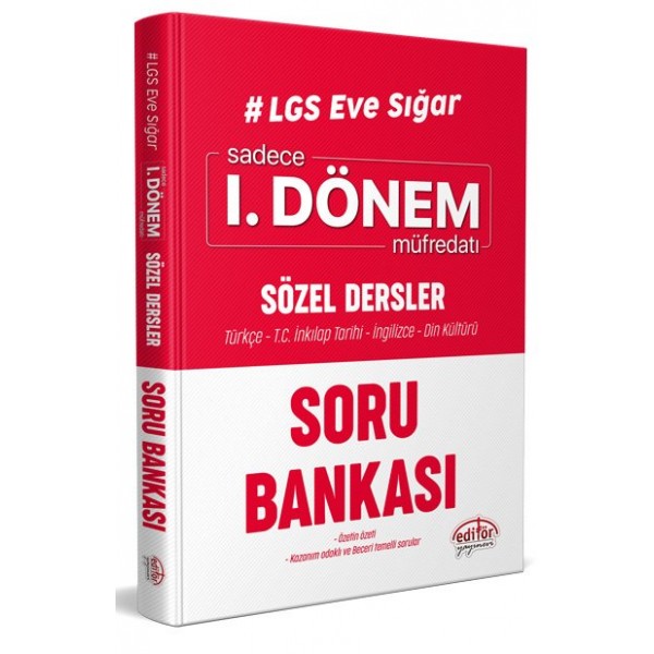 Editör Yayınları LGS Eve Sığar I. Dönem Sözel Dersler Soru Bankası