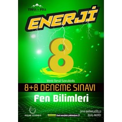 8. Sınıf Fen Bilimleri Enerji 8 Artı 8 Deneme Sınavı Palme Yayınevi