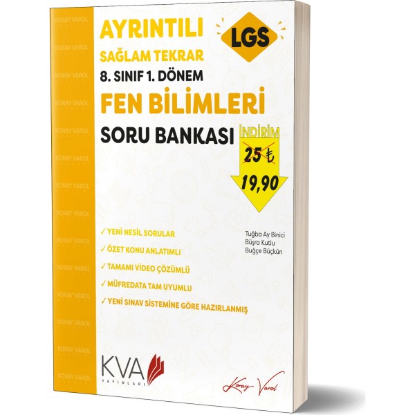 Koray Varol Akademi Ayrıntılı Sağlam Tekrar 8.Sınıf 1.dönem Fen Bilimleri Soru Bankası Koray Varol Akademi Ayrıntılı Sağlam Tekrar 8.Sınıf 1.dönem Fen Bilimleri Soru Bankası