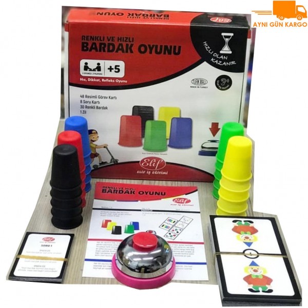 Renkli ve Hızlı Bardak Oyunu