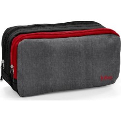iBag İki Bölmeli Kalem Çantası 12162 - Siyah - Gri