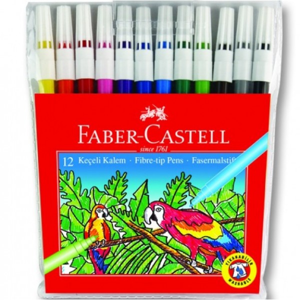 FABER KEÇELİ KALEM YIKANABİLİR 12 Lİ POŞET 155130 