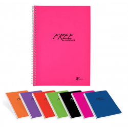 Keskin Color A4 Kareli Defter Free Spiralli Pp Kapak 80 Yaprak