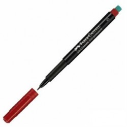 Faber-Castell Asetat Kalemi Permanent S Seri Kırmızı