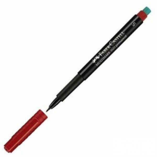 Faber-Castell Asetat Kalemi Permanent S Seri Kırmızı