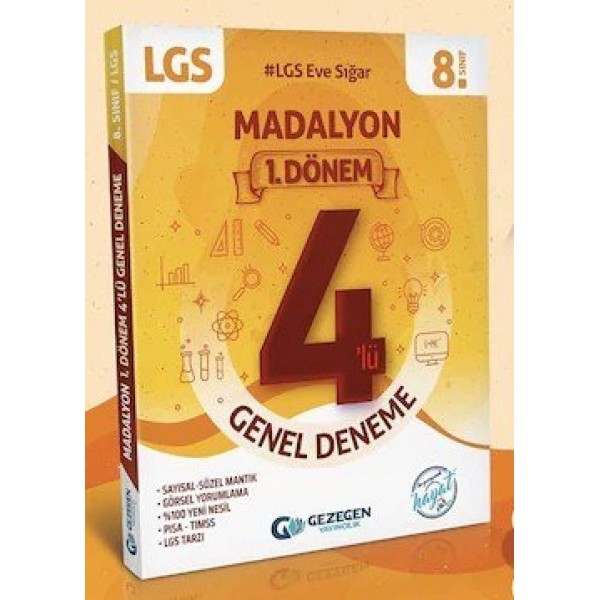 Gezegen Yayıncılık 8.Sınıf 1.Dönem Madalyon 4 Genel Deneme Gezegen Yayıncılık 8.Sınıf 1.Dönem Madalyon 4 Genel Deneme