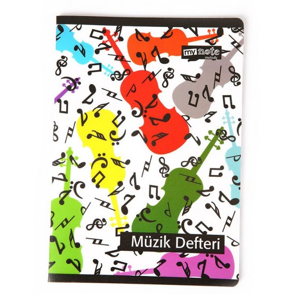 Mynote Melody Tel Dikişli Pp Kapak Müzik Defteri A4 40 Yp