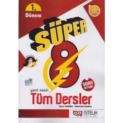Nitelik Yayınları 8. Sınıf LGS 1. Dönem Tüm Dersler Süper Soru Kitabı 2020