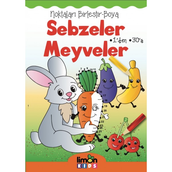 Noktaları Birleştir Boya 1 den 30a Sebzeler Meyveler