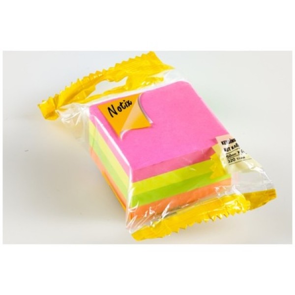 NOTİX YAPIŞKANLI NOT KAĞIDI NEON 4 RENK KÜP 320 YAPRAK 50X50 