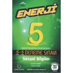 Palme Yayınları 5. Sınıf Sosyal Bilgiler Enerji 5+5 Deneme Sınavı
