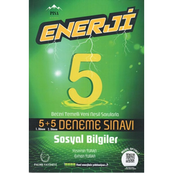 Palme Yayınları 5. Sınıf Sosyal Bilgiler Enerji 5+5 Deneme Sınavı
