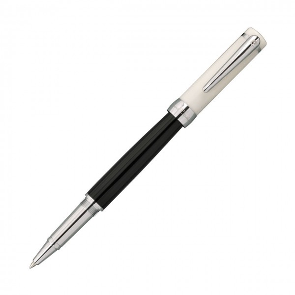 PC 153 Pierre Cardin Solid Roller Kalem Fildişi Siyah